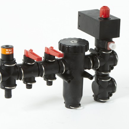 A different regulator assembly with 260 l/min filter and 10 bar relief valve